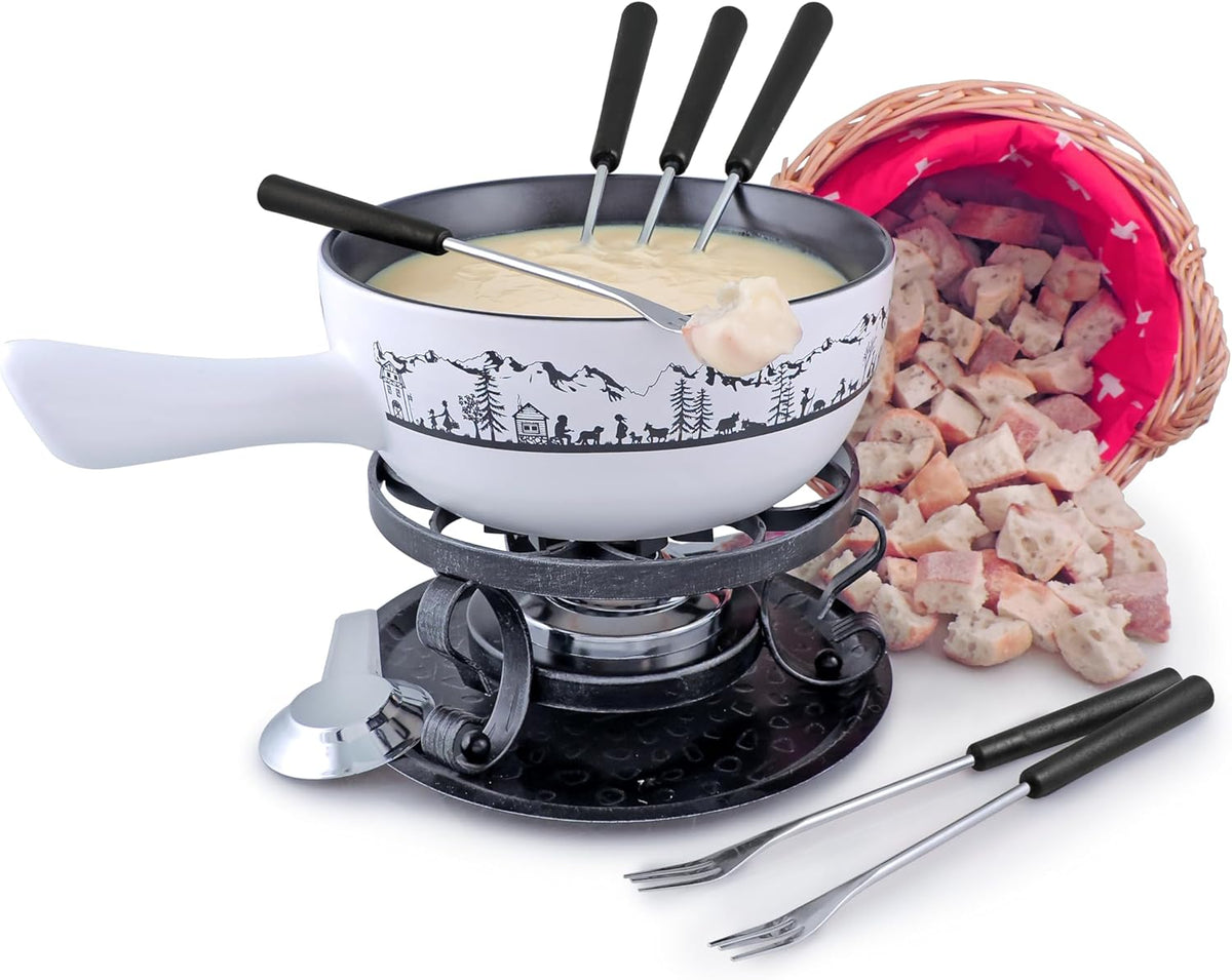 Swissmar Heidi Ceramic Cheese Fondue Set by Kitchen Niche