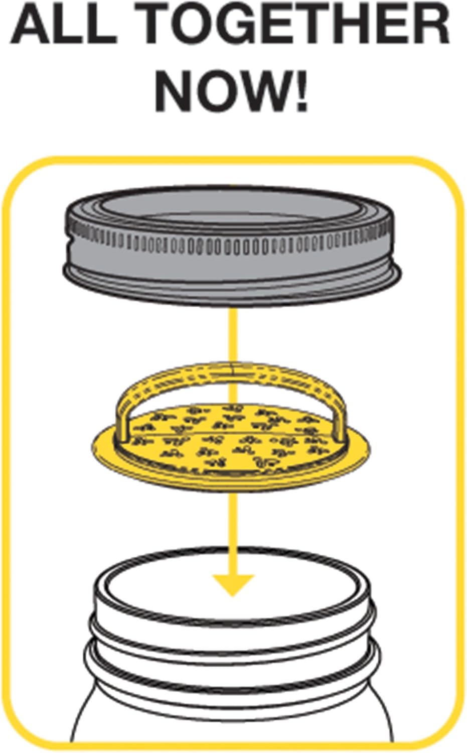 Jarware Firefly Kit for Mason Jars - Yellow
