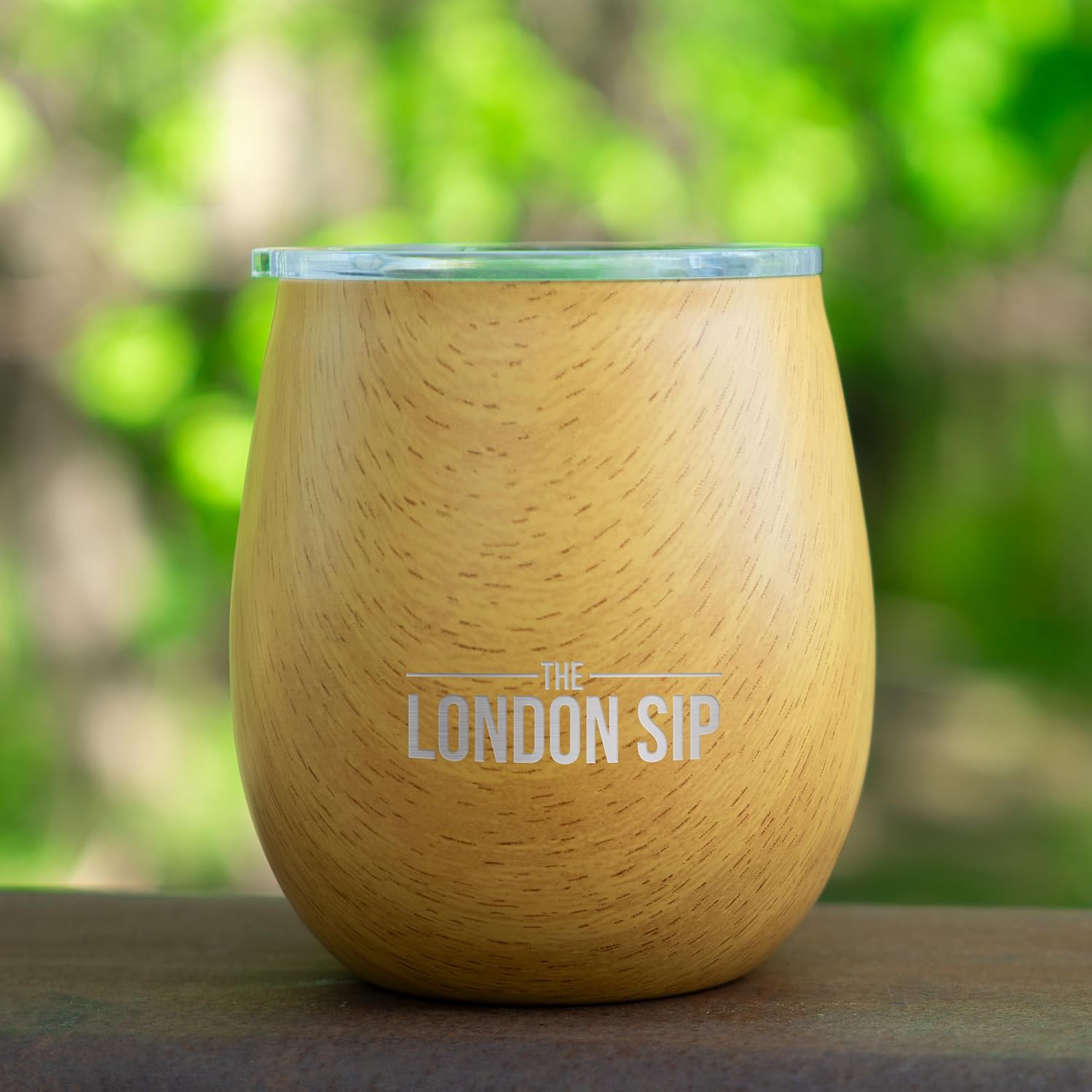 London Sip Yerba Mate Cup 2-Pack Set – Light Burl Wood – 8 oz
