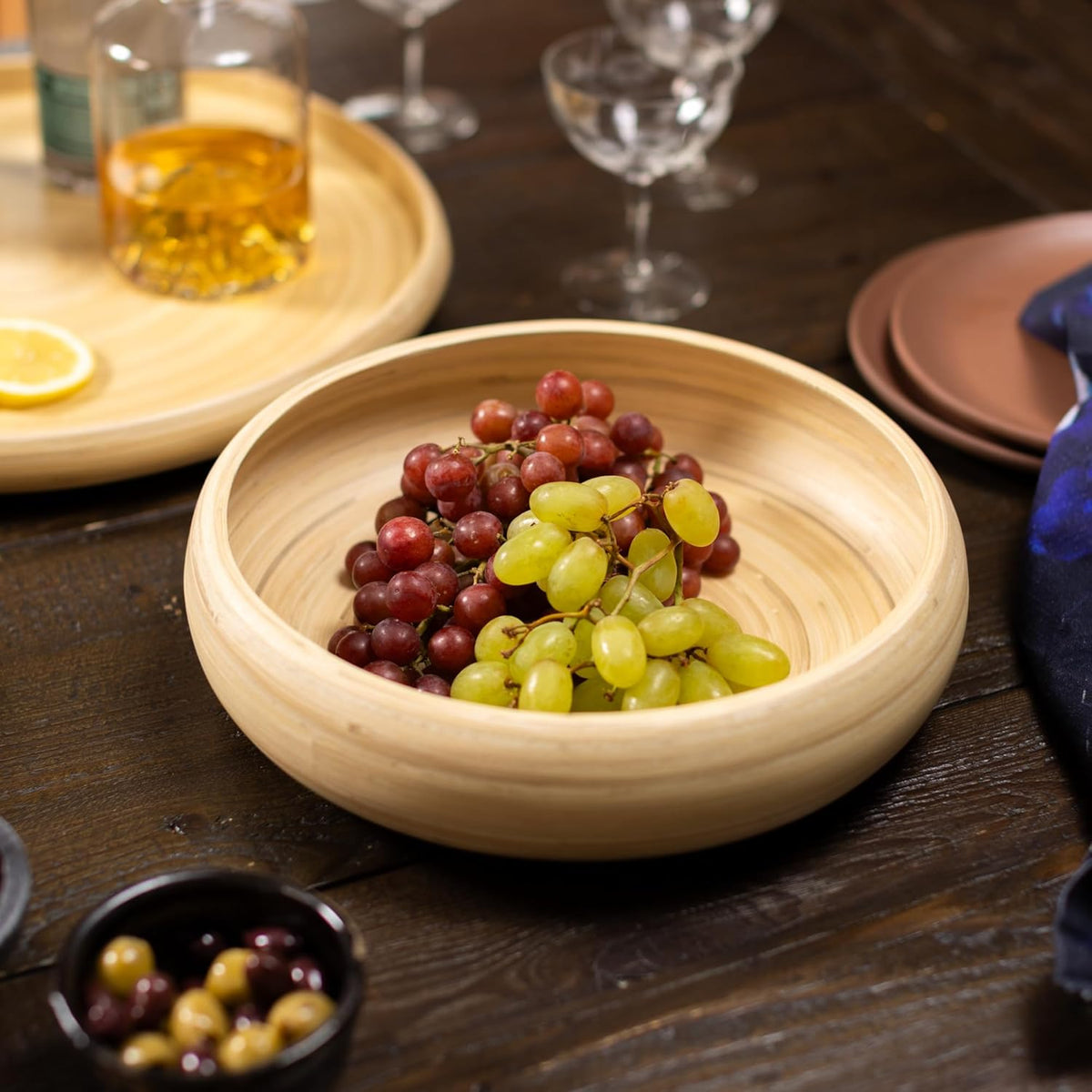 Joyce Chen Lexa Bamboo Fruit Bowl – Natural – 12 Inch