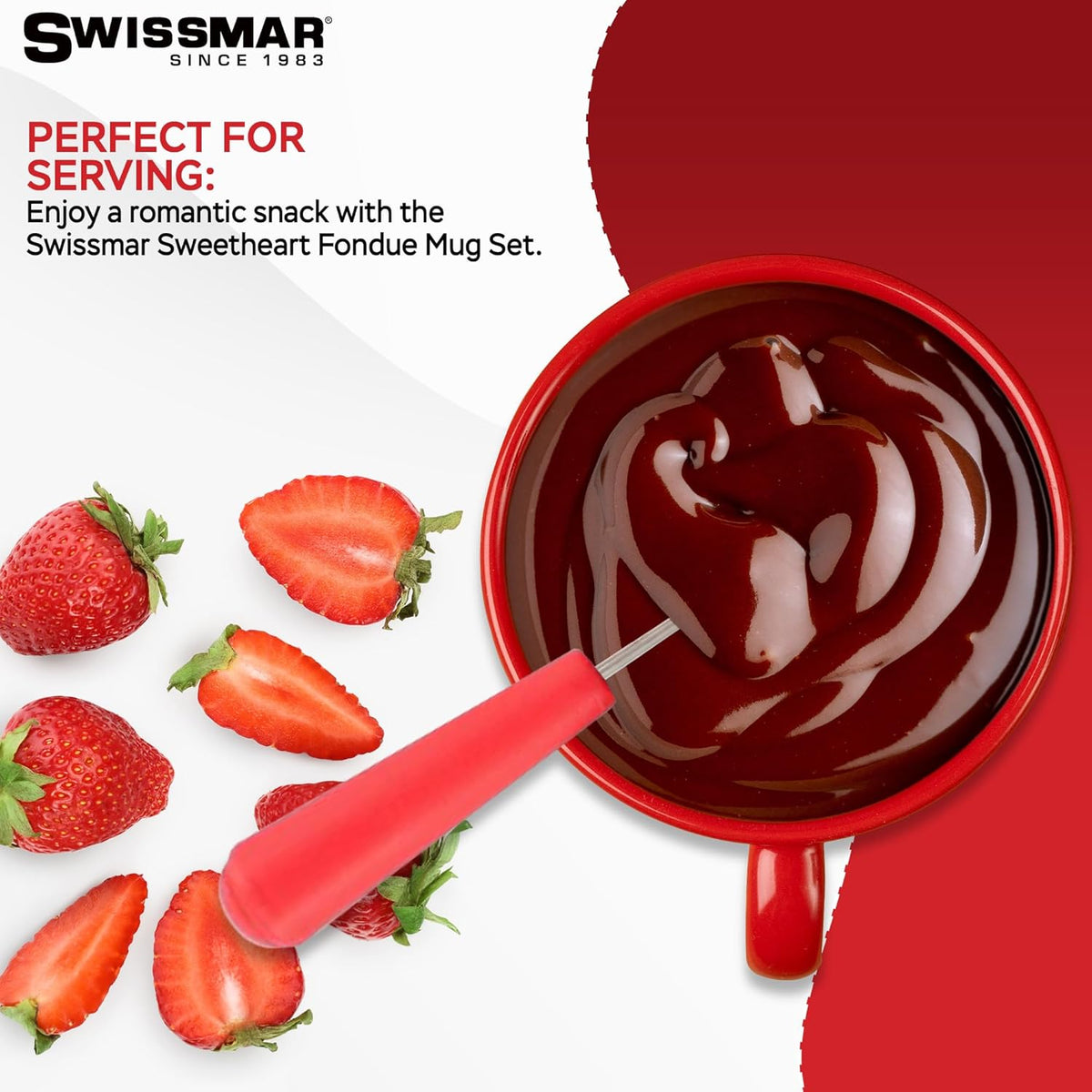 Swissmar Sweetheart Chocolate Fondue Mug Set by Kitchen Niche