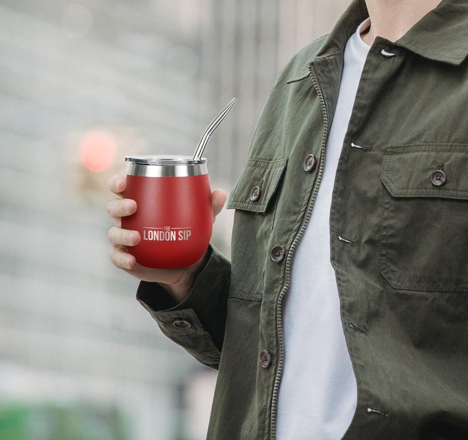 London Sip Yerba Mate Cup 2-Pack Set – Red – 8 oz