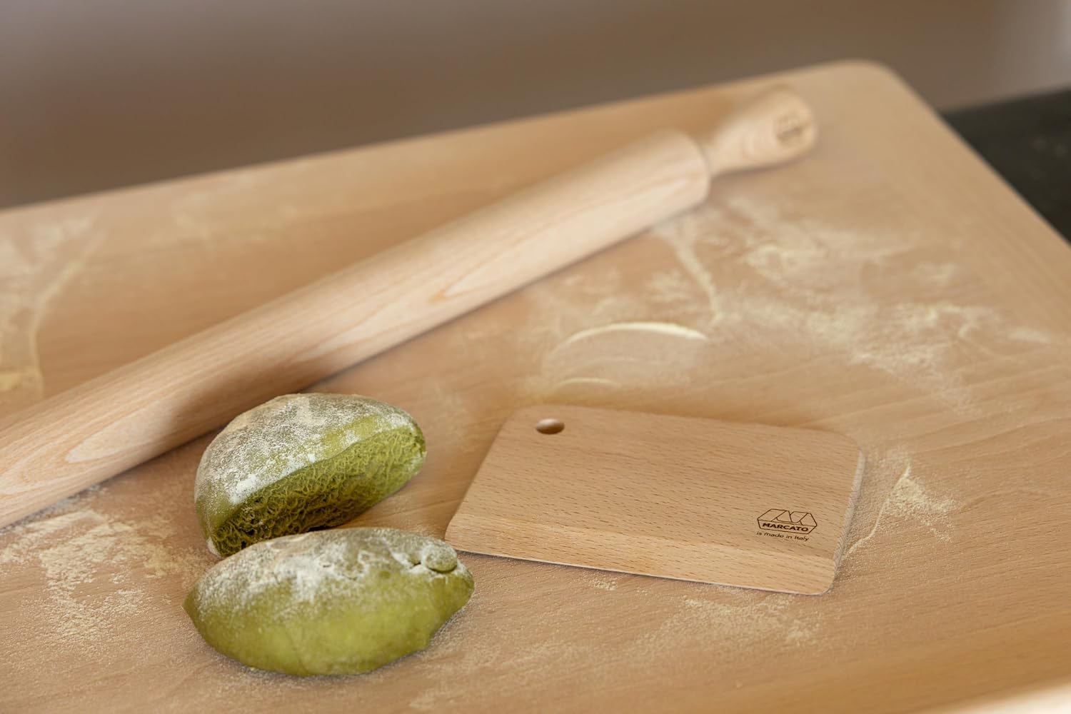 Marcato Premium Classic Wooden Dough Scraper