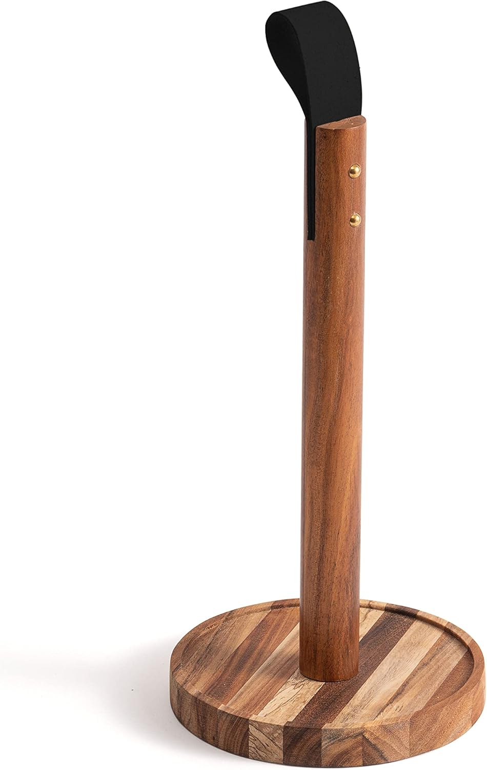 Paper Towel Holder – Acacia Wood & Leather