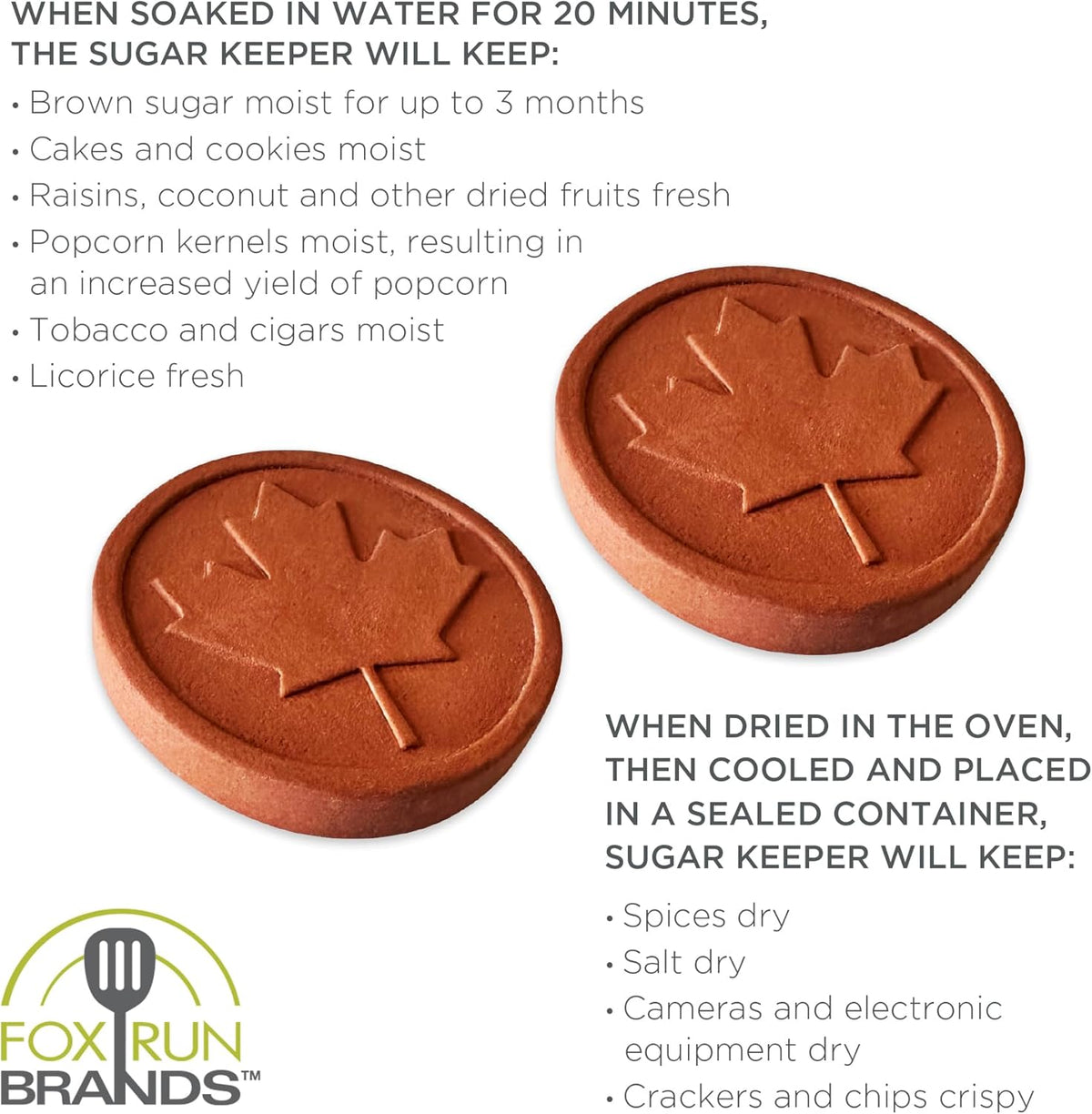 Fox Run Maple Leaf Sugar Keeper Set of 2