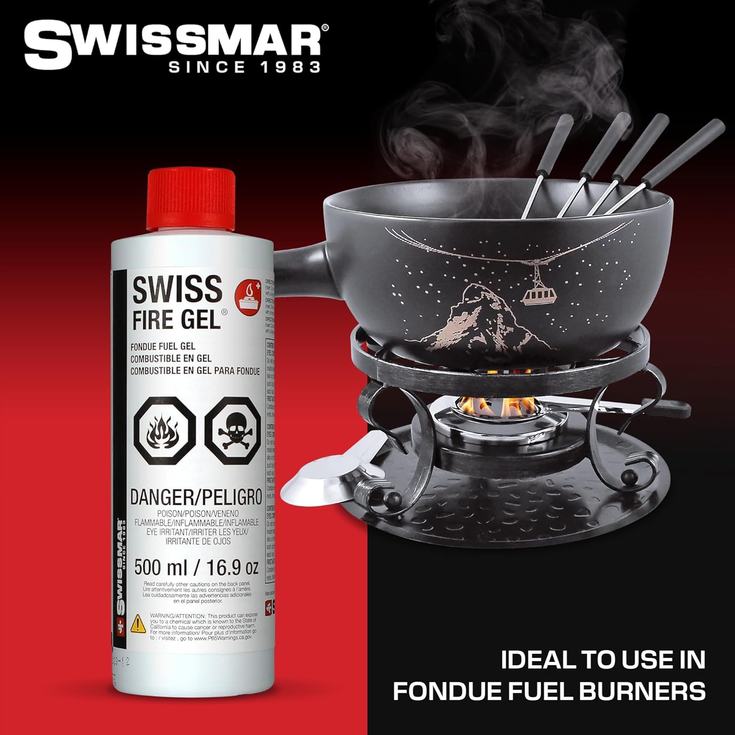 Swissmar Swiss Fire Gel Refill – 500 ml / 17 oz by Kitchen Niche