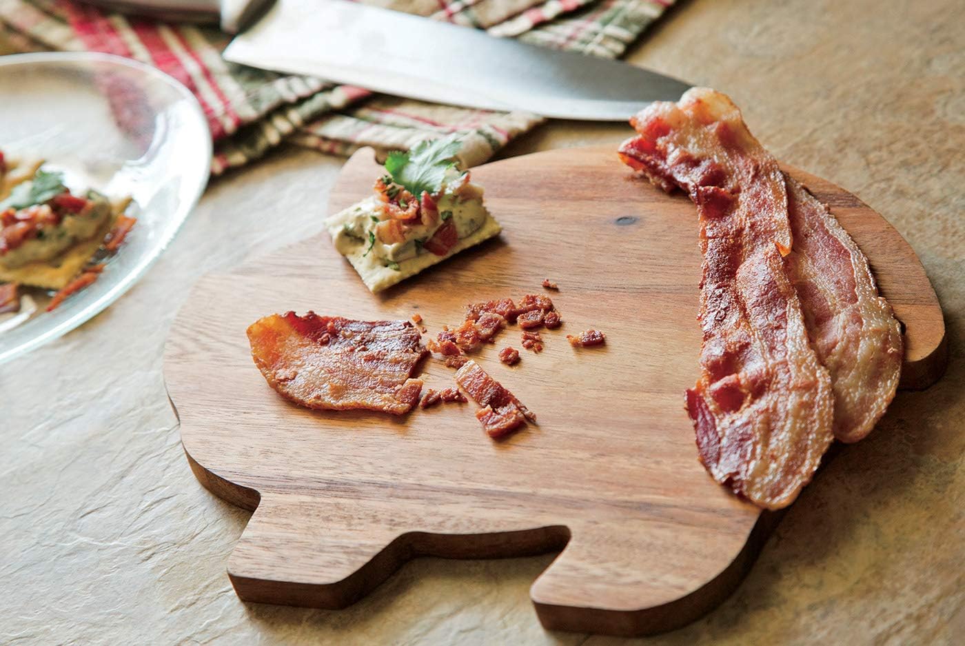 Ironwood Pig-Shaped Wood Cutting and Serving Board