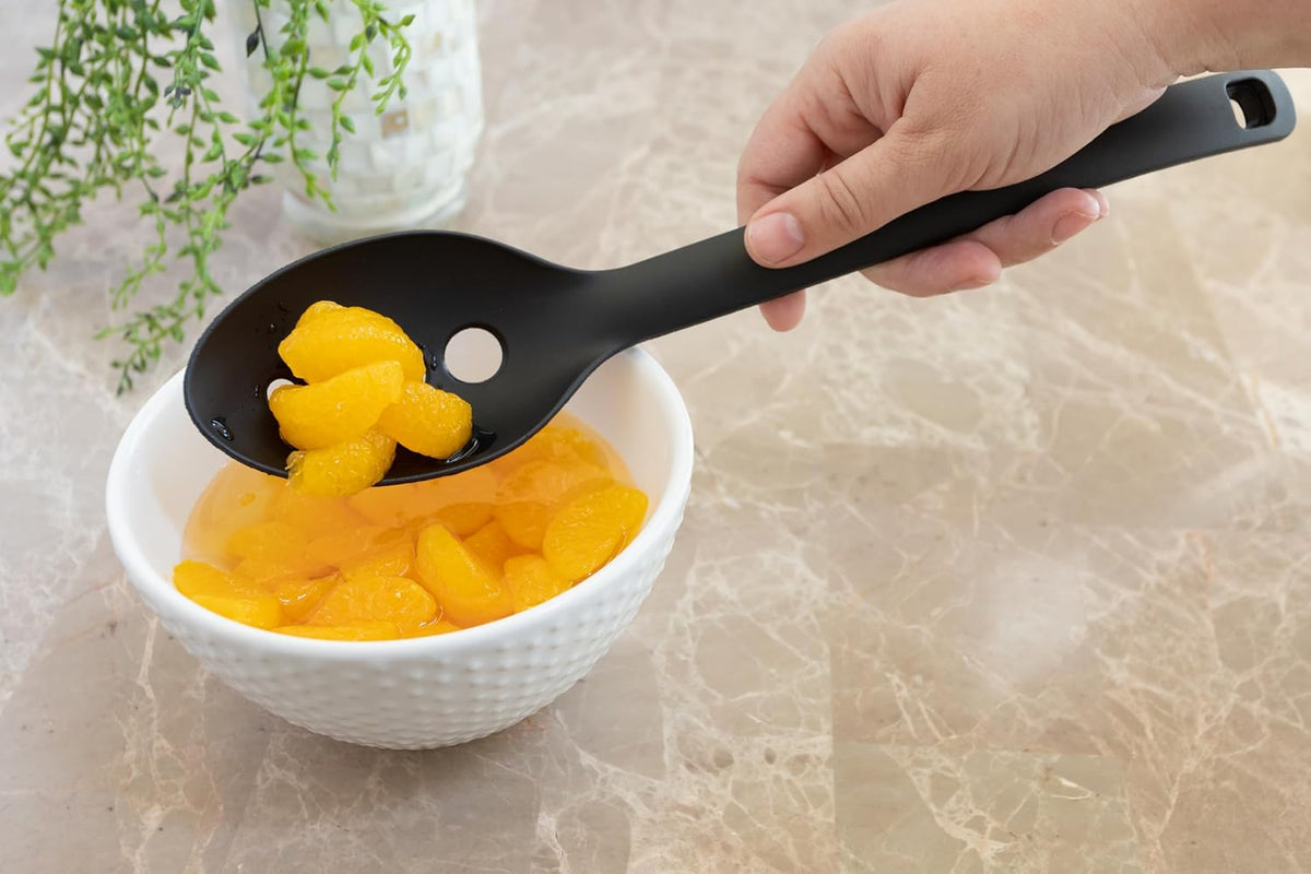 Fox Run Black Nylon Slotted Spoon