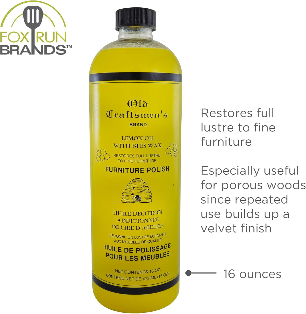 Fox Run Lemon Oil – 16 oz Bottle