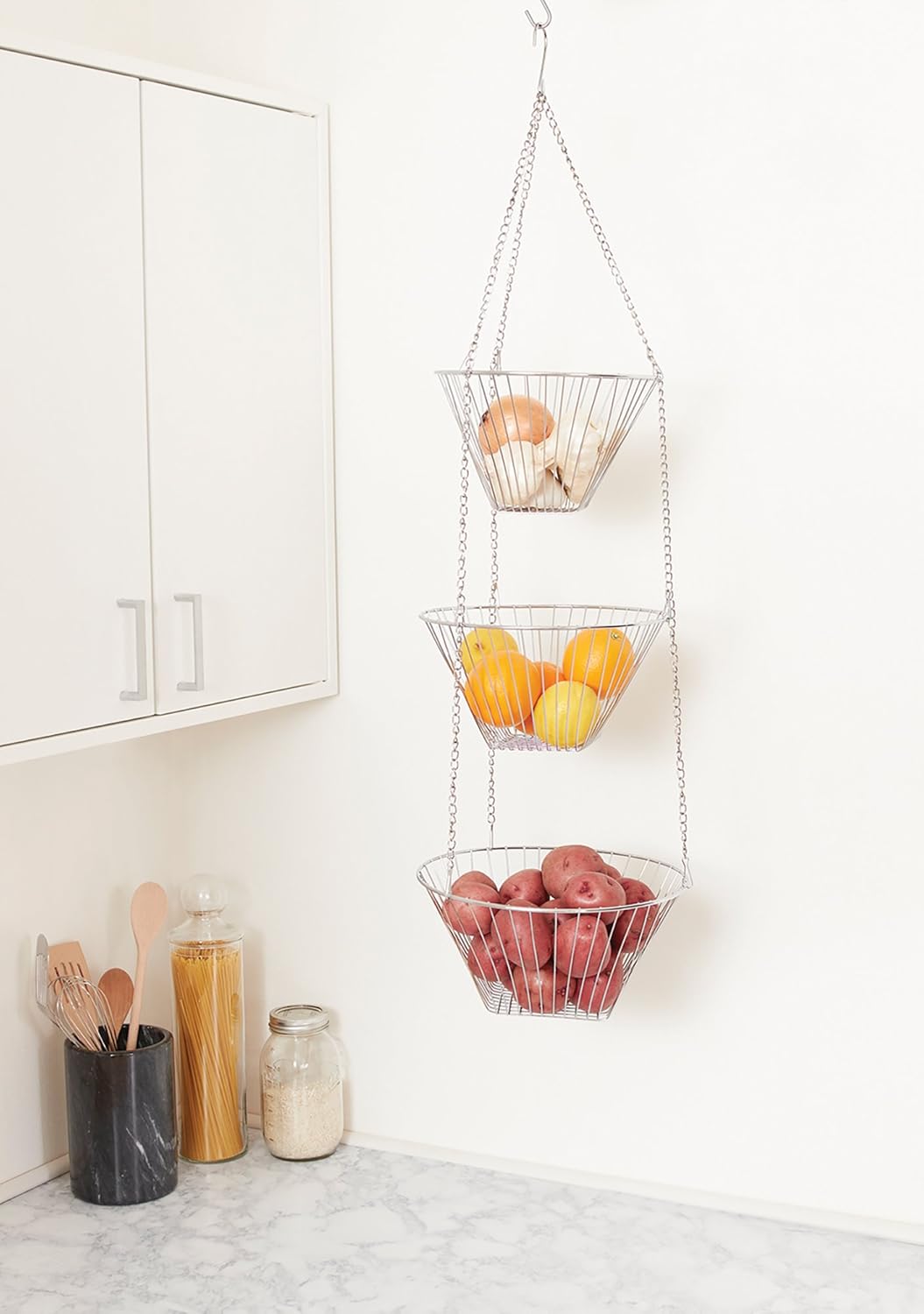 Fox Run Chrome Hanging Baskets