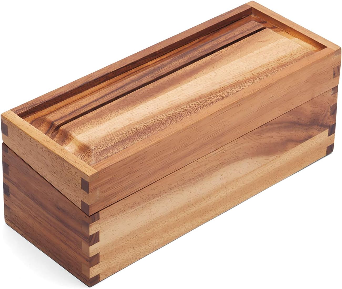 Ironwood Acacia Wood Recipe Box for 3 x 5 Cards