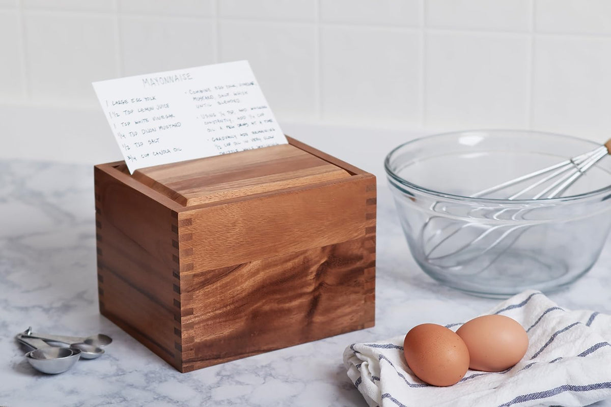 Recipe Box – Acacia Wood
