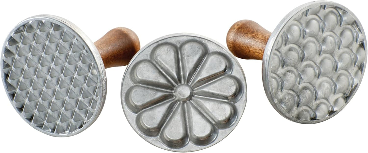 Nordic Ware Heirloom Cast Cookie Stamps, Set of 3