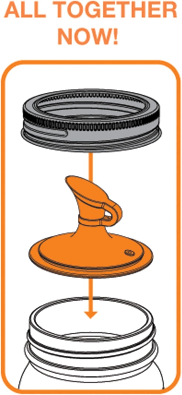 Jarware Silicone Oil Cruet Lid - Orange