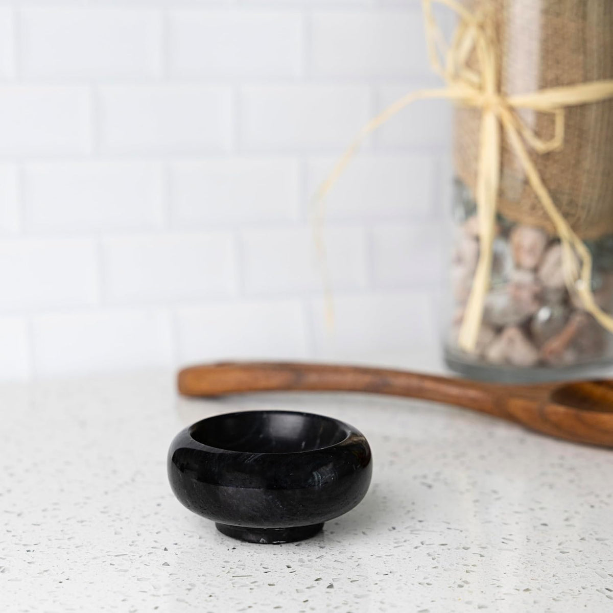 Fox Run Natural Black Marble Pinch Bowl, 1 oz