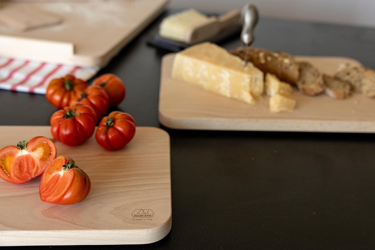 Marcato Premium Classic Beechwood Cutting Board, Medium – 30 x 22 x 2.5 cm
