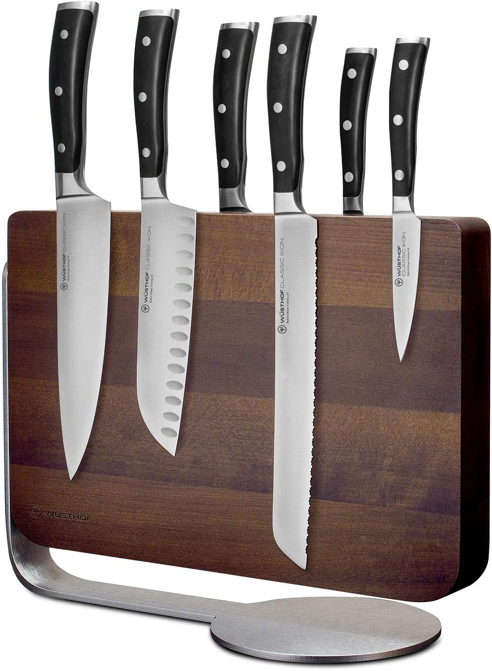 Wüsthof Classic Ikon Knife Block Set with Magnetic Thermowood Block – 7-pcs. by Kitchen Niche