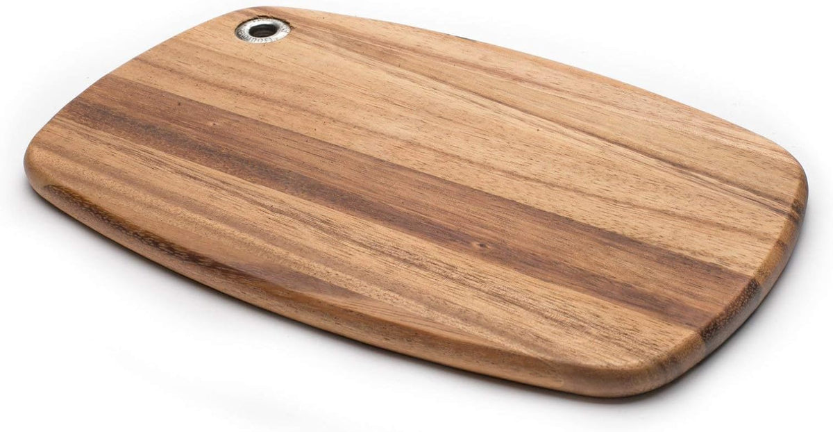 Ironwood Acacia Wood Big Catch Cutting Board with Scrap Catcher
