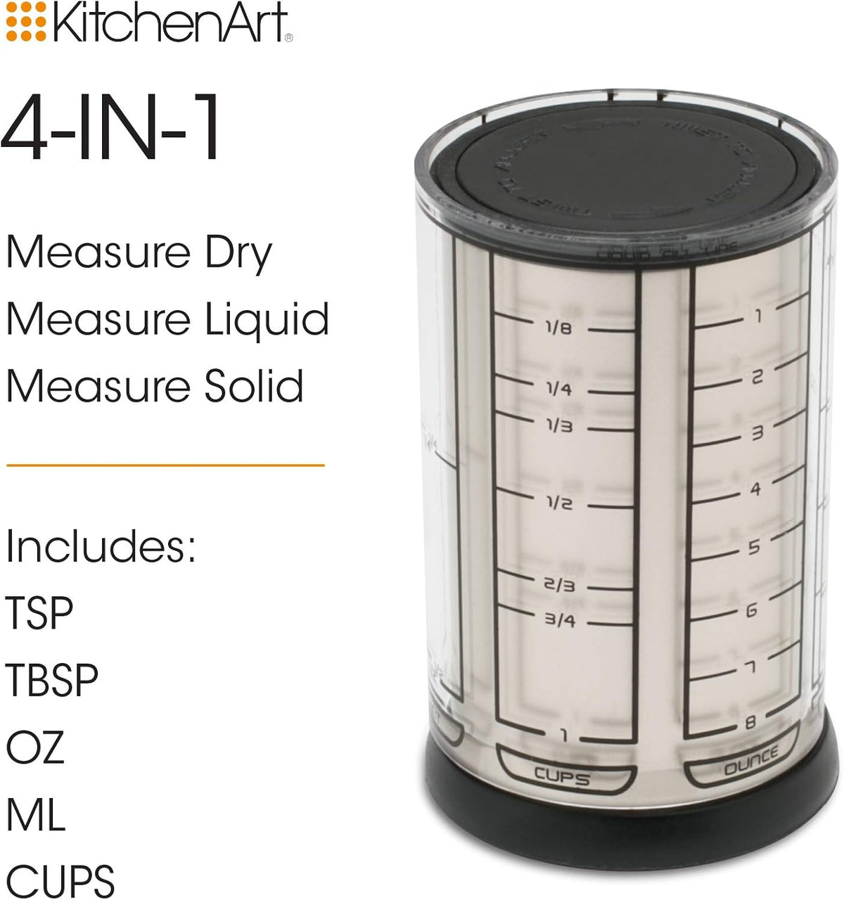 KitchenArt 1 Cup Adjust-A-Cup Measuring Cup