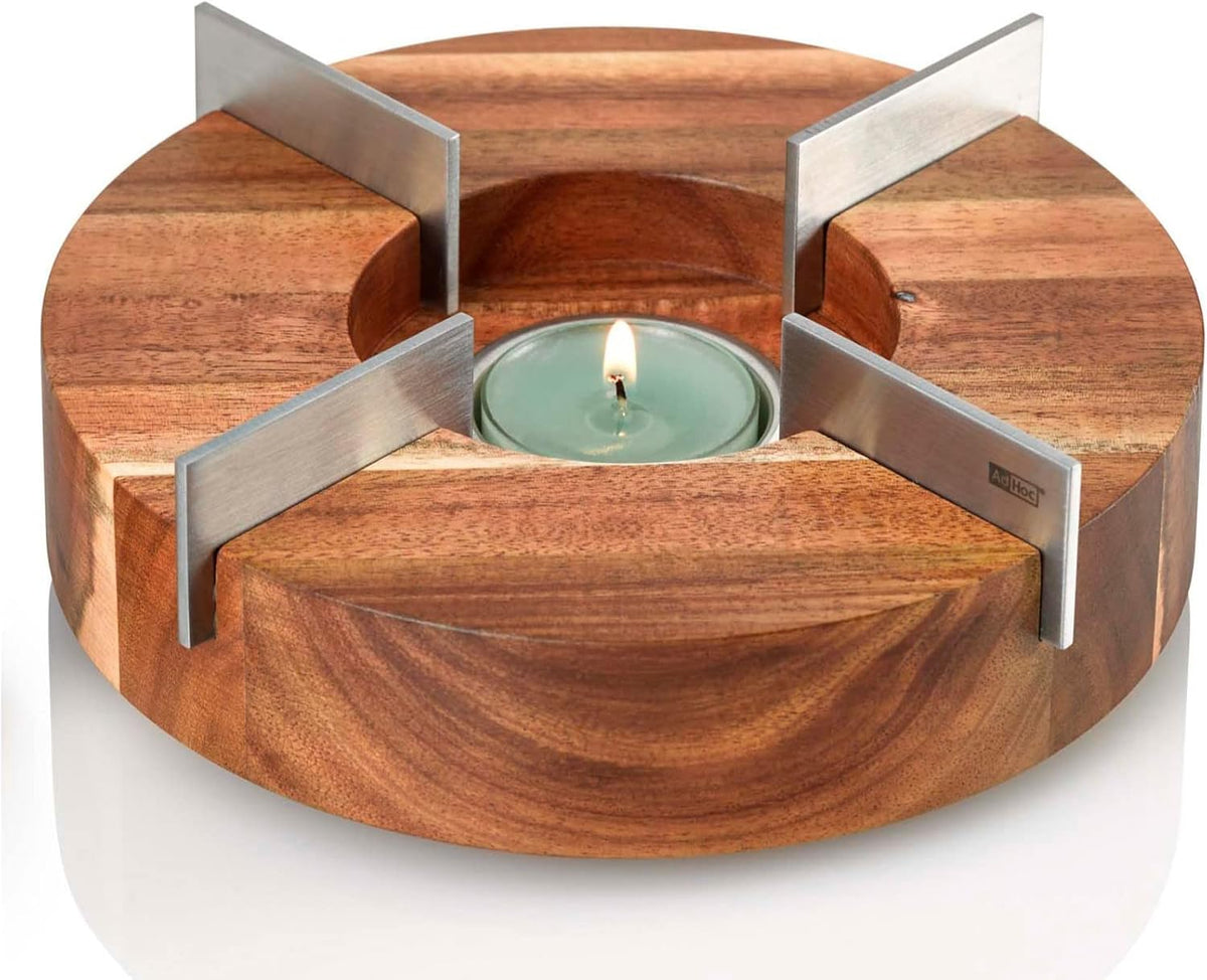 AdHoc Tuto Food & Teapot Warmer – Acacia Wood – 16 cm