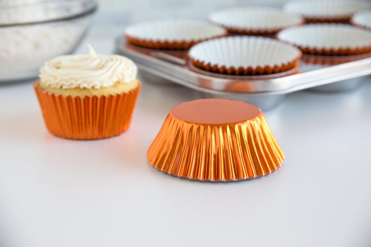 Fox Run Orange Foil Baking Cup Set of 32