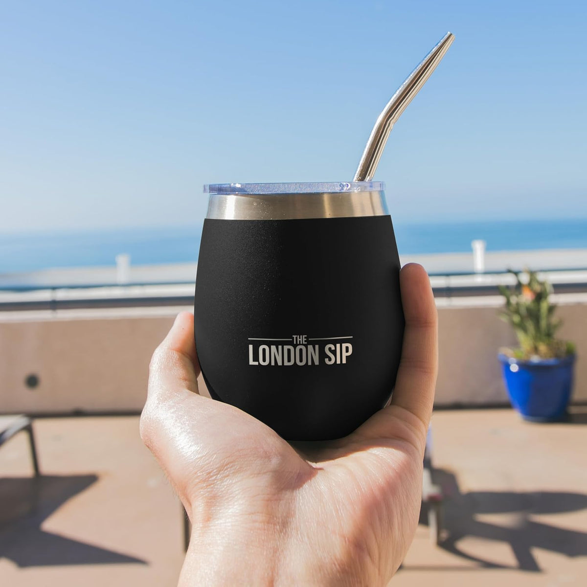 London Sip Yerba Mate Cup 2-Pack Set – Black – 8 oz