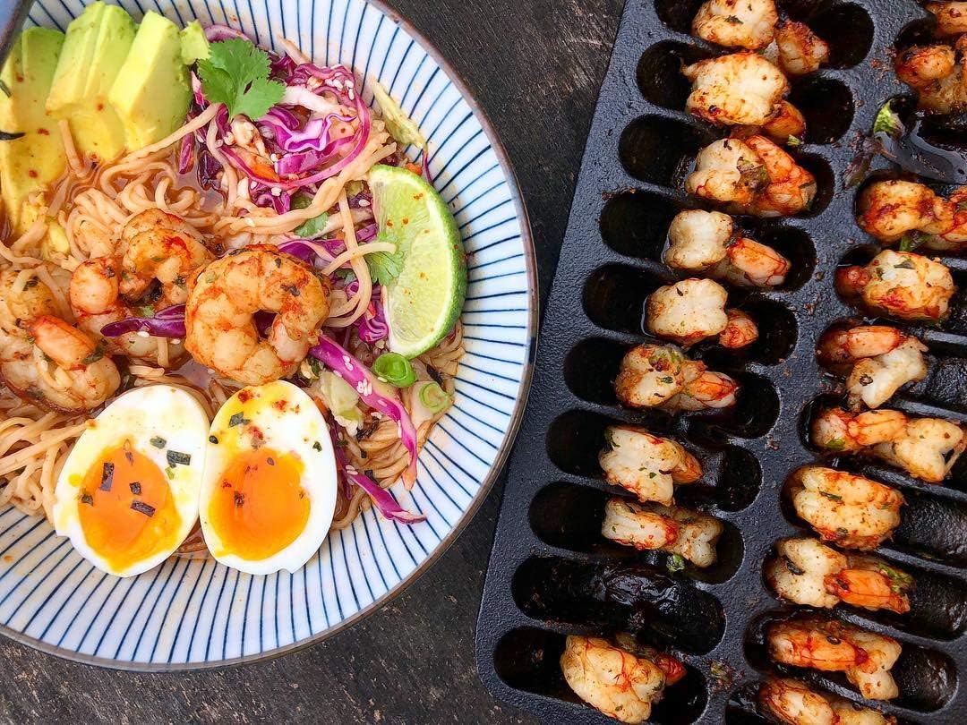 Outset BBQ Shrimp Grill Pan – Cast Iron