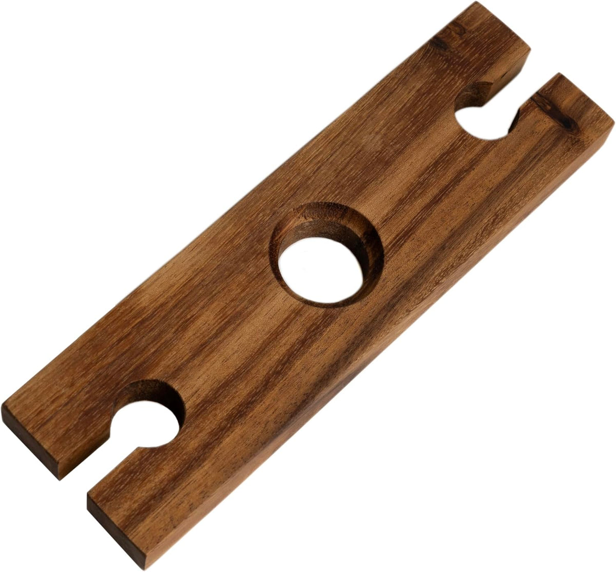 Ironwood Acacia Wood Wine Glass Holder for 2 Glasses