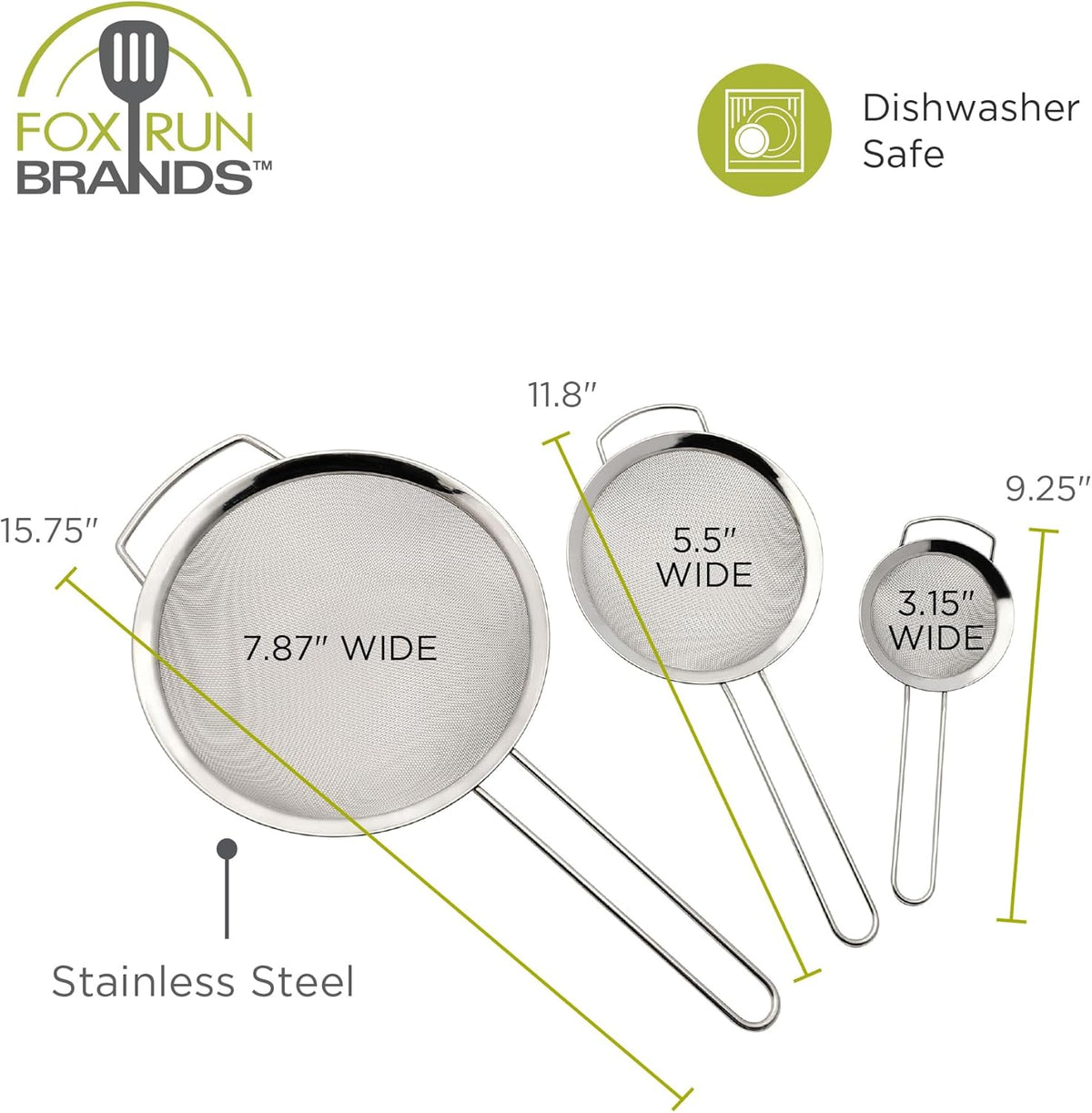 Fox Run Fine Mesh Strainer Set