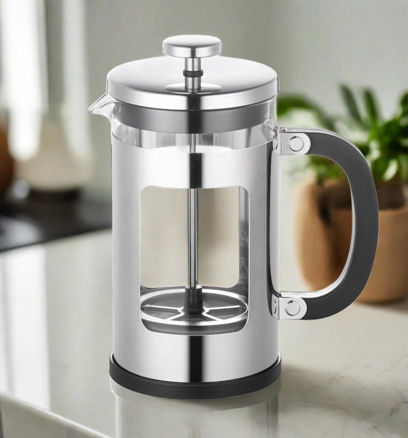 Cuisinox Double Walled Glass Coffee Press with Silicone Screen – 1L by Kitchen Niche