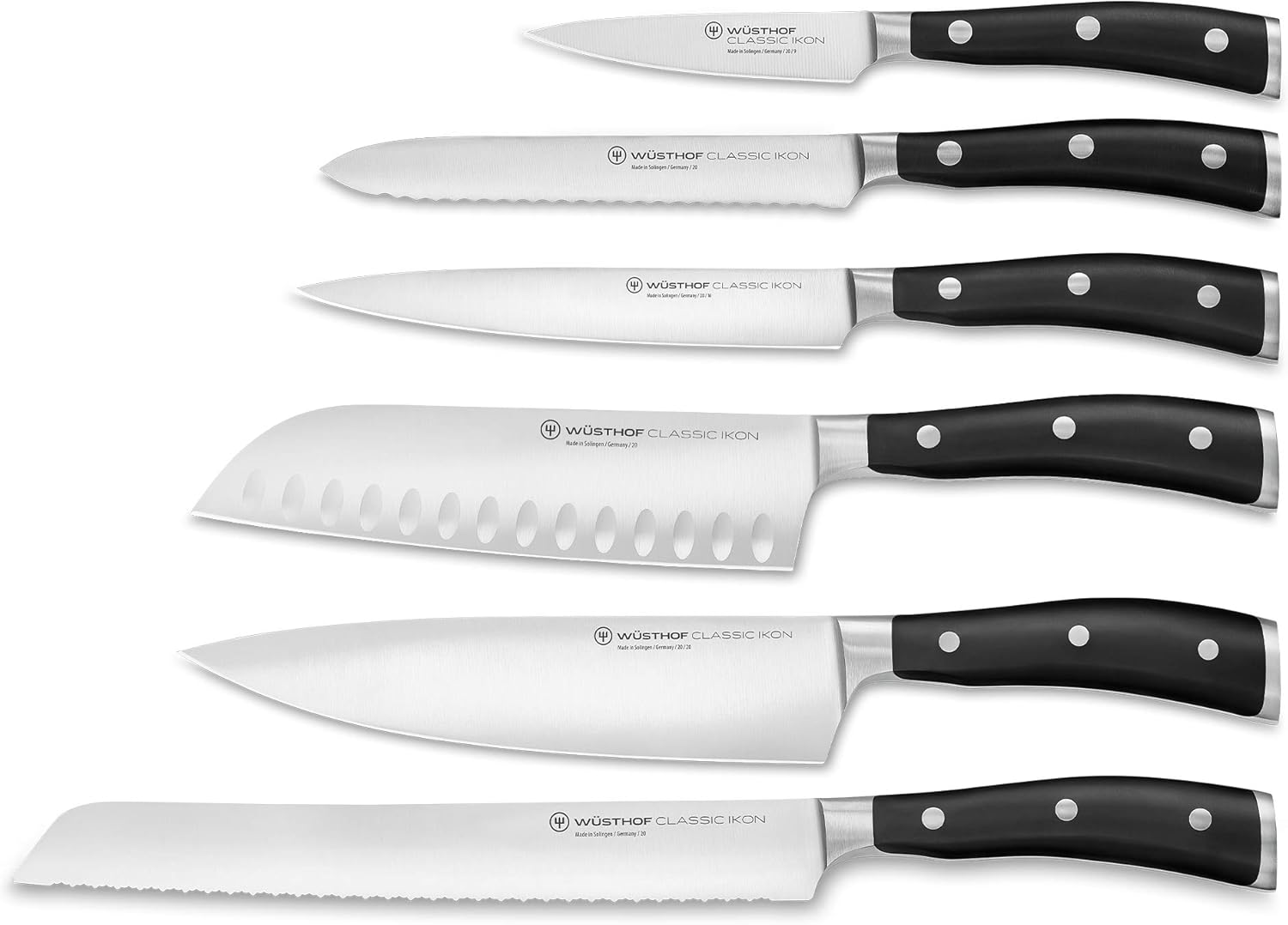 Wüsthof Classic Ikon Knife Block Set with Magnetic Thermowood Block – 7-pcs. by Kitchen Niche