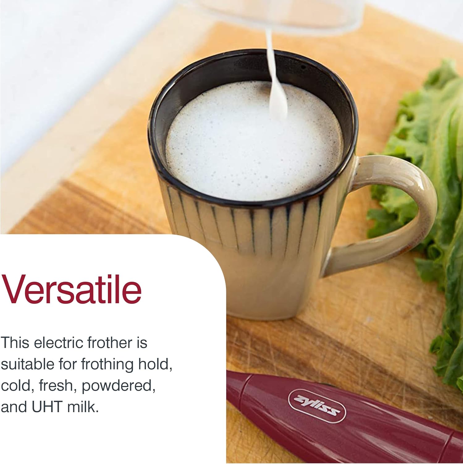 Zyliss Milk Frother – Red by Kitchen Niche