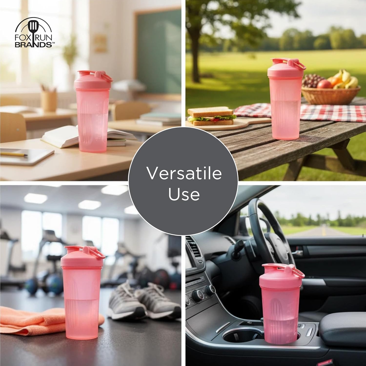 Fox Run 28 oz Pink Blending Bottle