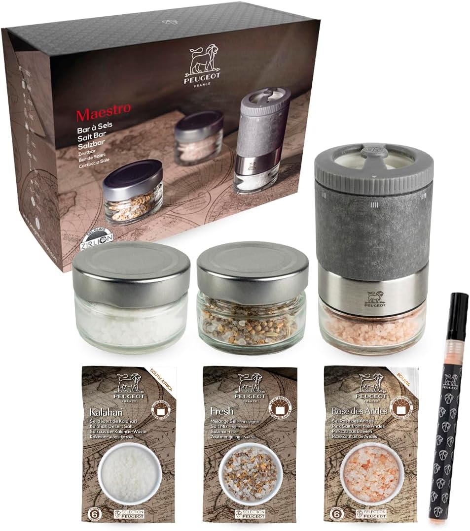 Peugeot Maestro Salt Bar Salt Mill Gift Set
