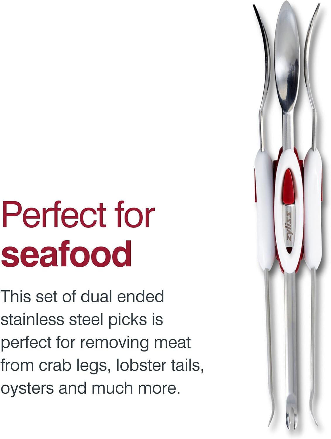 Zyliss Seafood Picks – 4pc Set with Holder by Kitchen Niche