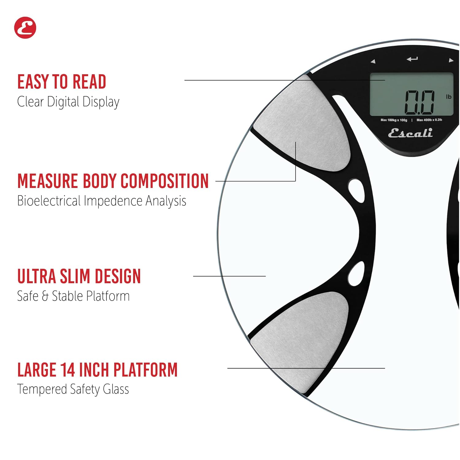 Escali Ultra Slim Body Composition Scale