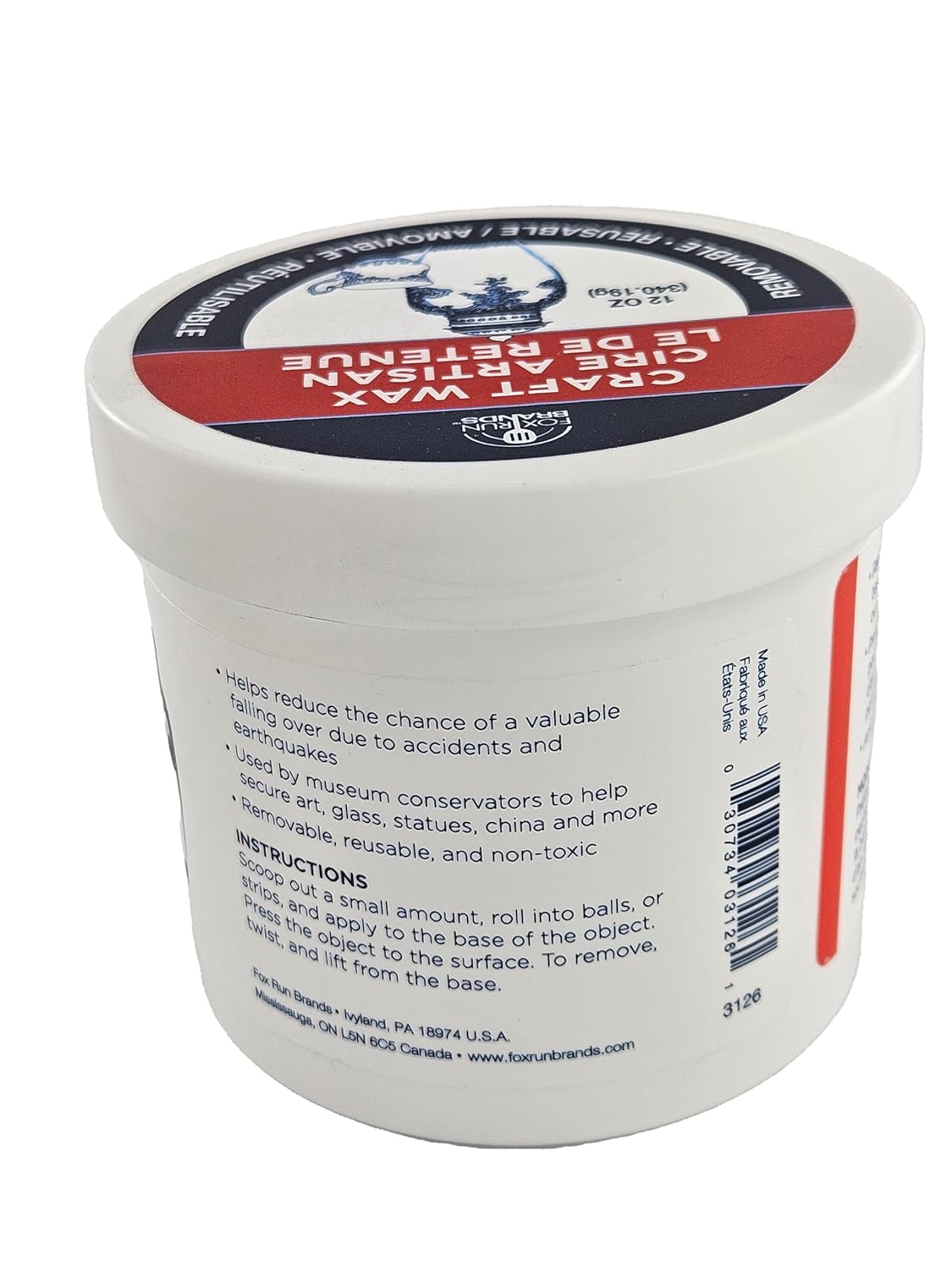 Fox Run Craft Wax 12 oz Jar