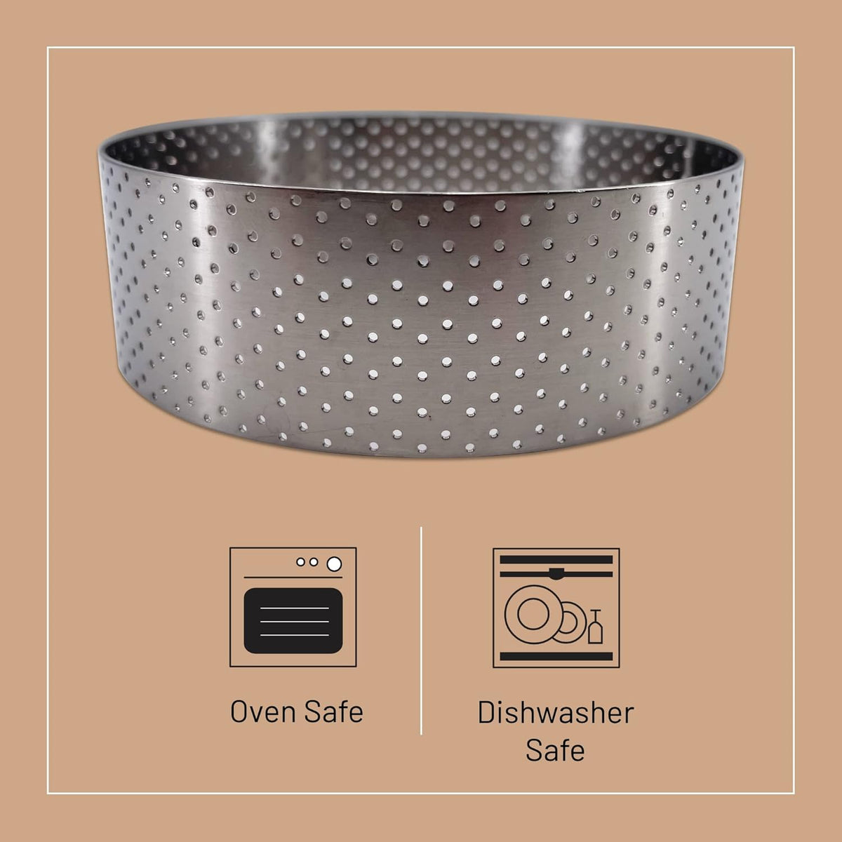 De Buyer Round Perforated Ring – 4 x 1.4 Inch