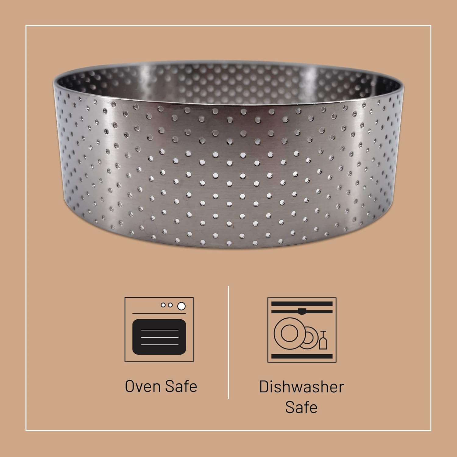De Buyer Round Perforated Ring – 4 x 1.4 Inch
