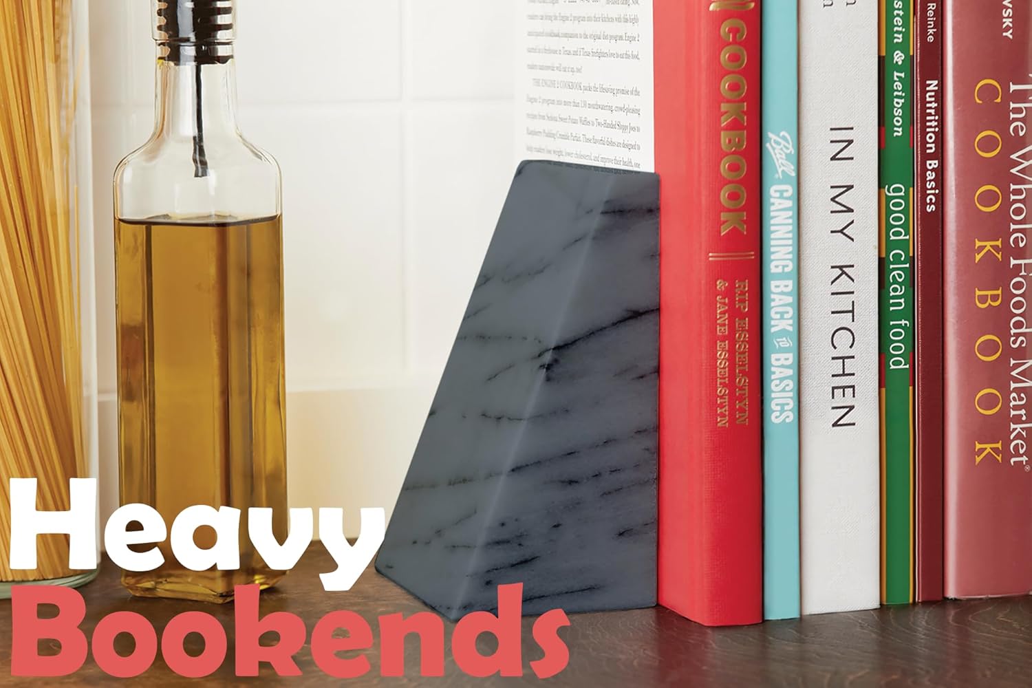 Fox Run 100% Natural Polished Marble Bookends