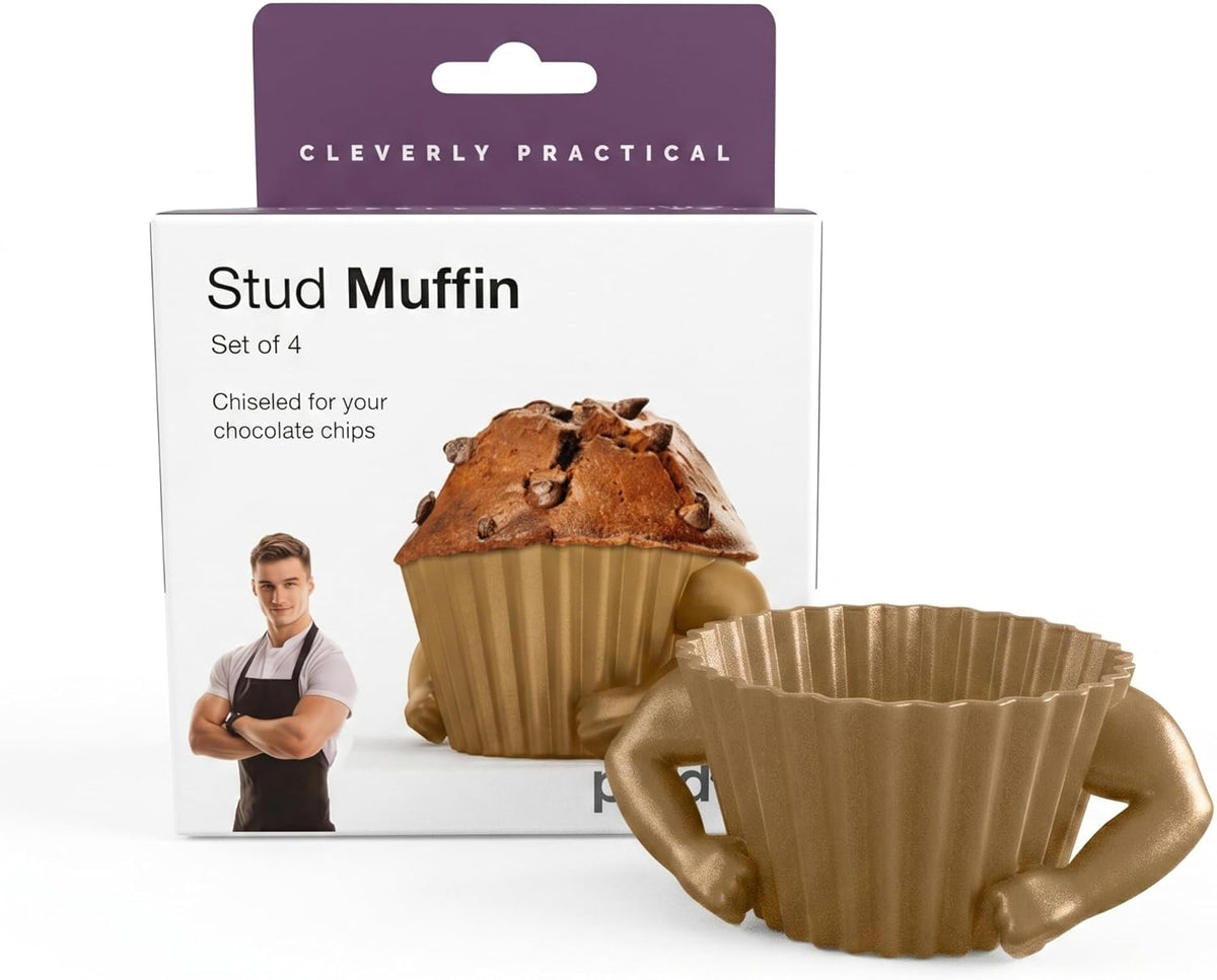 Pundit Stud Muffins Silicone Muffin Cups, Set of 4