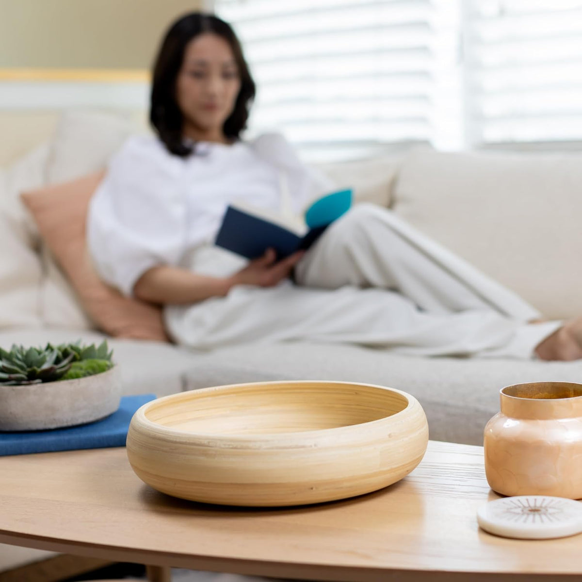 Joyce Chen Lexa Bamboo Fruit Bowl – Natural – 12 Inch