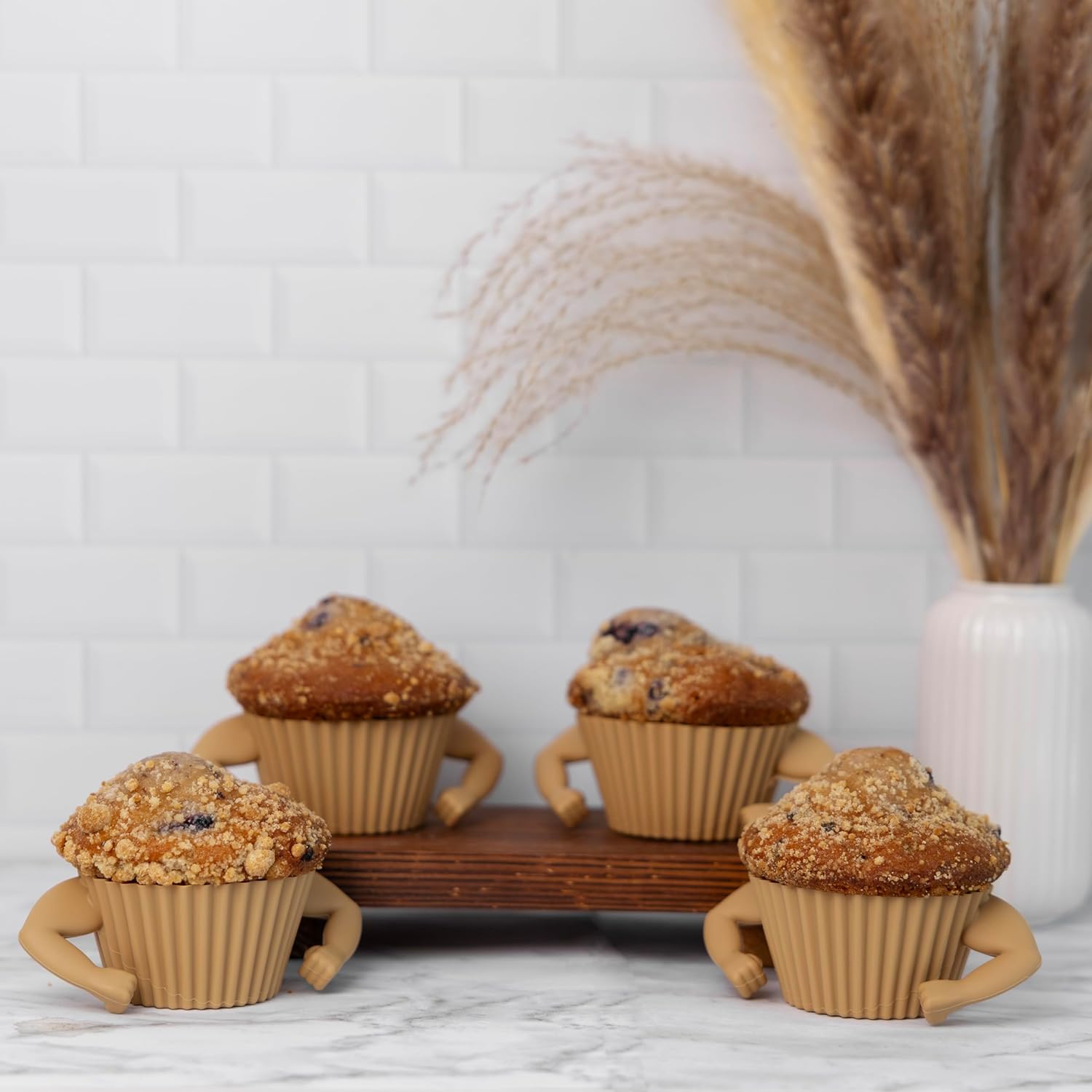 Pundit Stud Muffins Silicone Muffin Cups, Set of 4