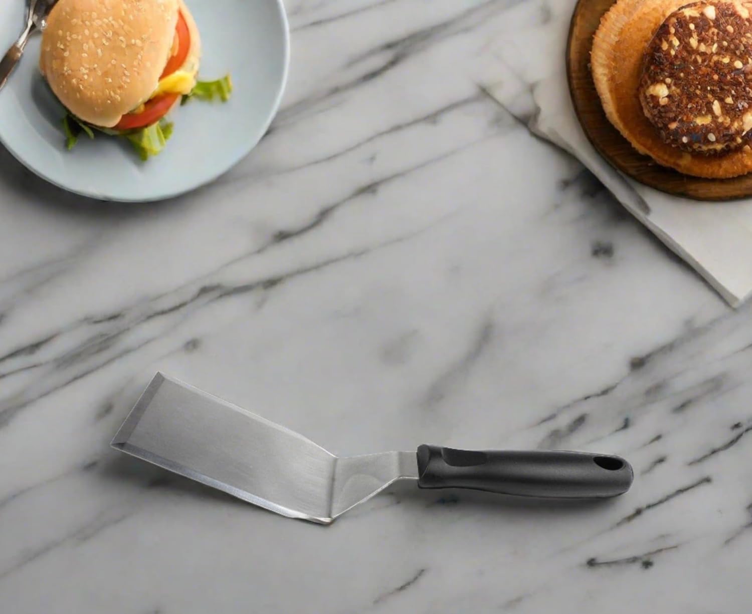 Cuisinox Beveled Stainless Steel Spatula – 12 x 7cm by Kitchen Niche