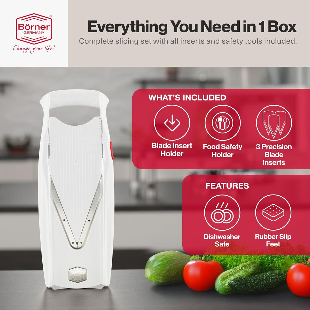 Börner VPower V-Slicer Mandoline – White