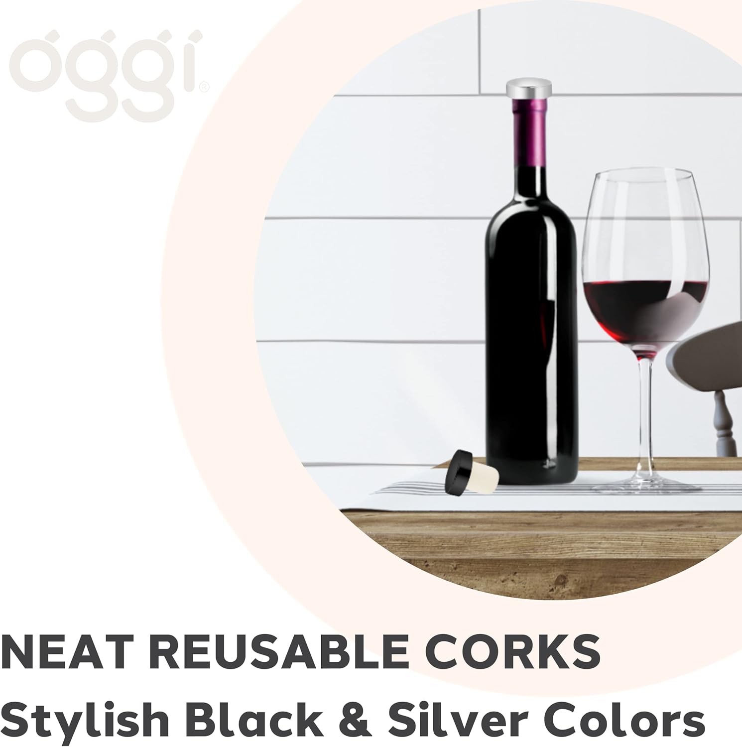 Oggi Set of 2 Bottle Stoppers