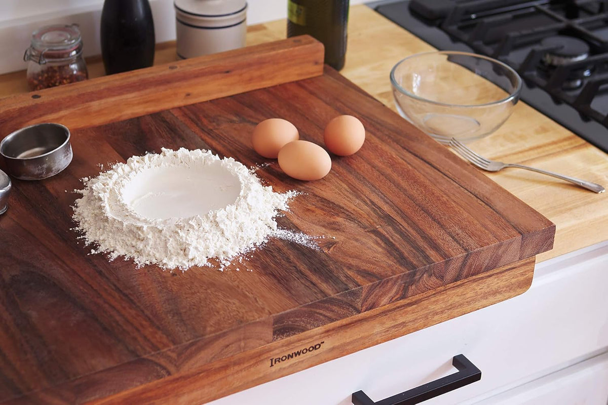 Ironwood Lyon Reversible Acacia Wood Pastry Board
