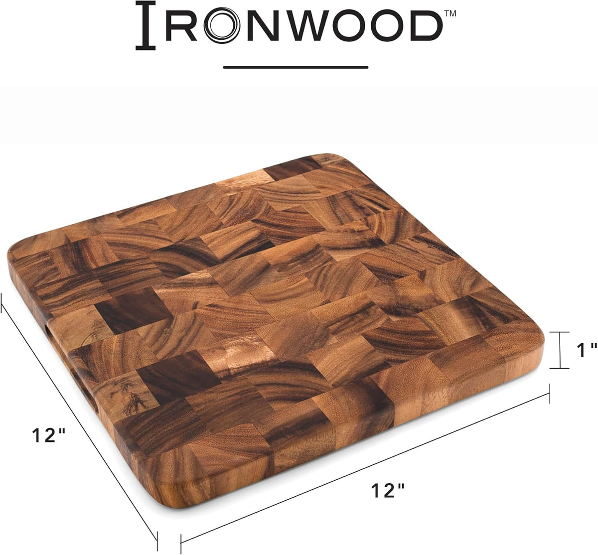 Oslo Square Utility Board – End Grain Acacia Wood