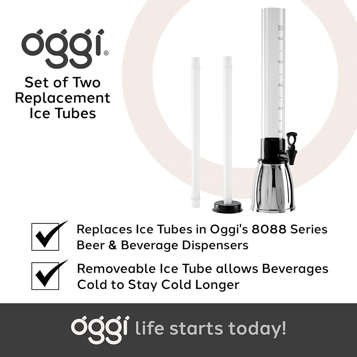 Oggi Set of 2 Chill Tubes for Beer Tower