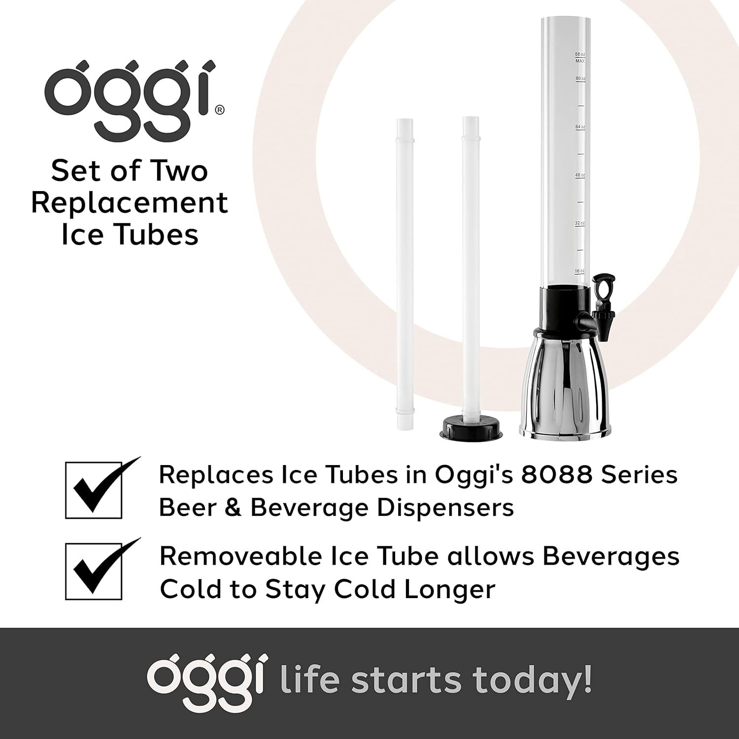 Oggi Set of 2 Chill Tubes for Beer Tower